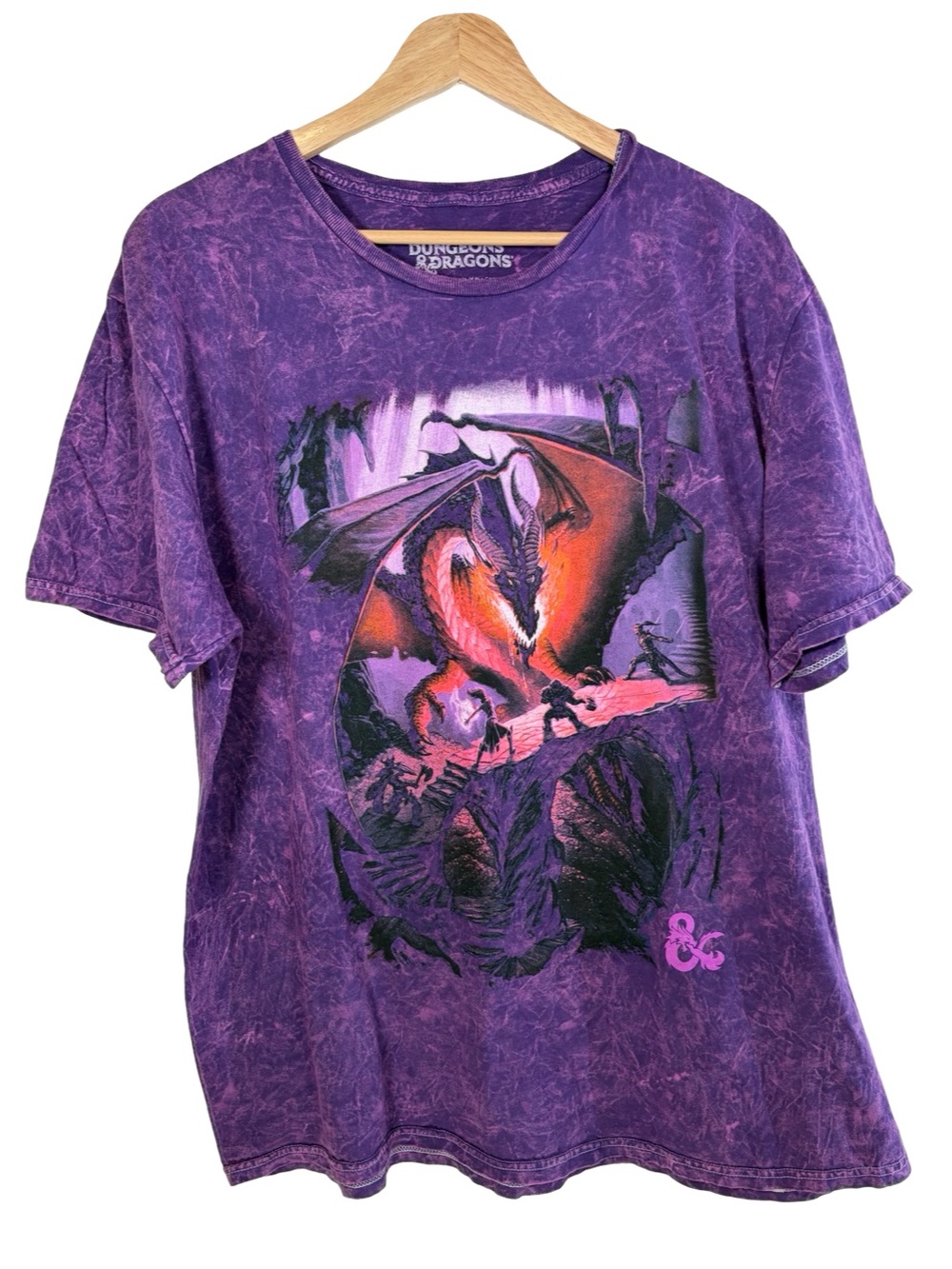 Dungeons & Dragons Purple Dragon tie dye Tee XL